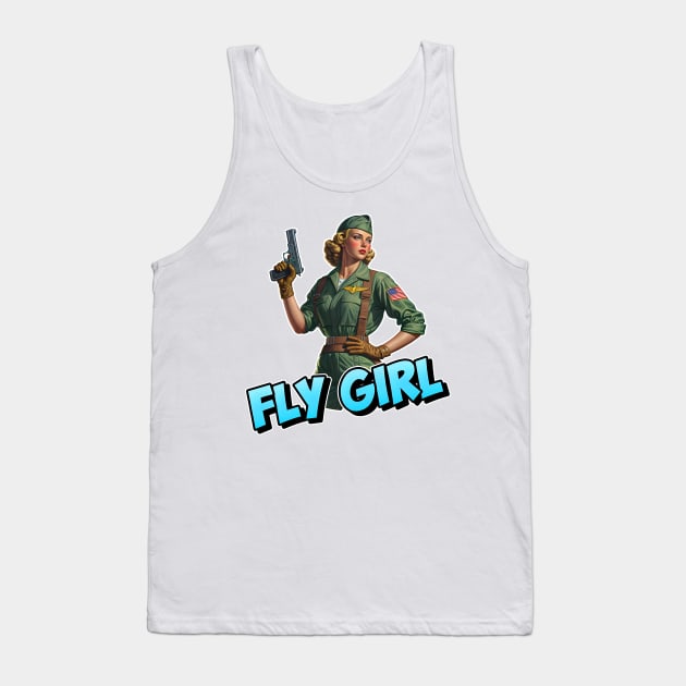 Fly Girl Tank Top by Rawlifegraphic